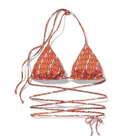 iNAMORATA Other - Inamorata Las Olas Bikini Top Rustic Brown Stripe Size XS